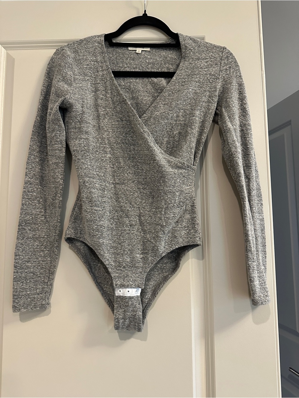 Madewell women’s  Wrap-Front Long Sleeve Bodysuit Sweater